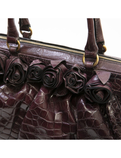 VALENTINO purple alligator bag