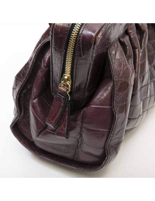 VALENTINO purple alligator bag