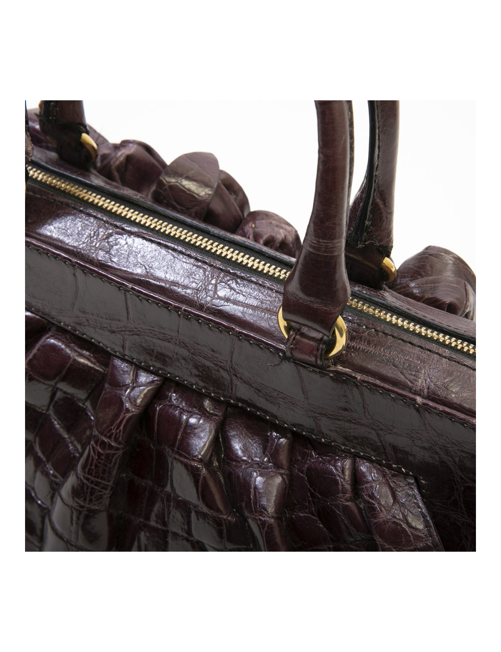 VALENTINO purple alligator bag