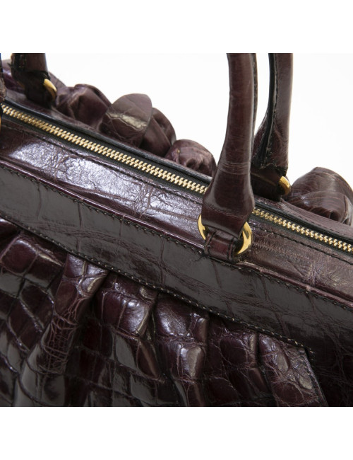 VALENTINO purple alligator bag