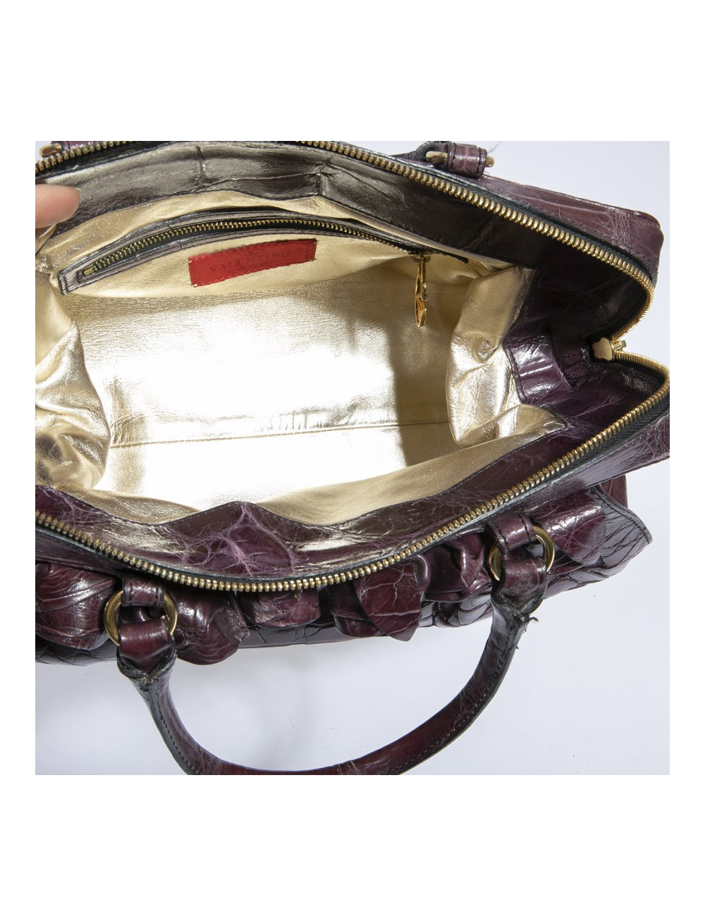 Sac VALENTINO GARAVANI en alligator violet