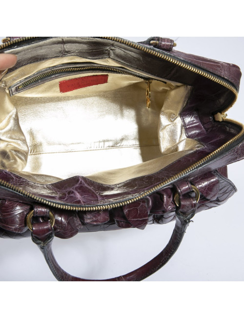 VALENTINO purple alligator bag