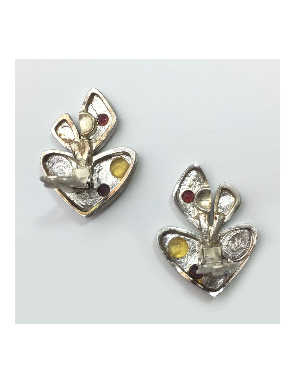 Boucles d'oreille clips CHRISTIAN LACROIX en métal argenté