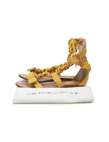 Sandales T 38 VIKTOR & ROLF cuir moutarde 2