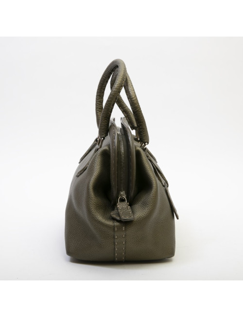 FENDI bag in grained green khaki leather