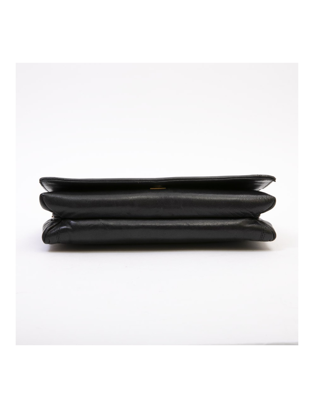 Pochette PIERRE CARDIN cuir d'agneau noir Vintage