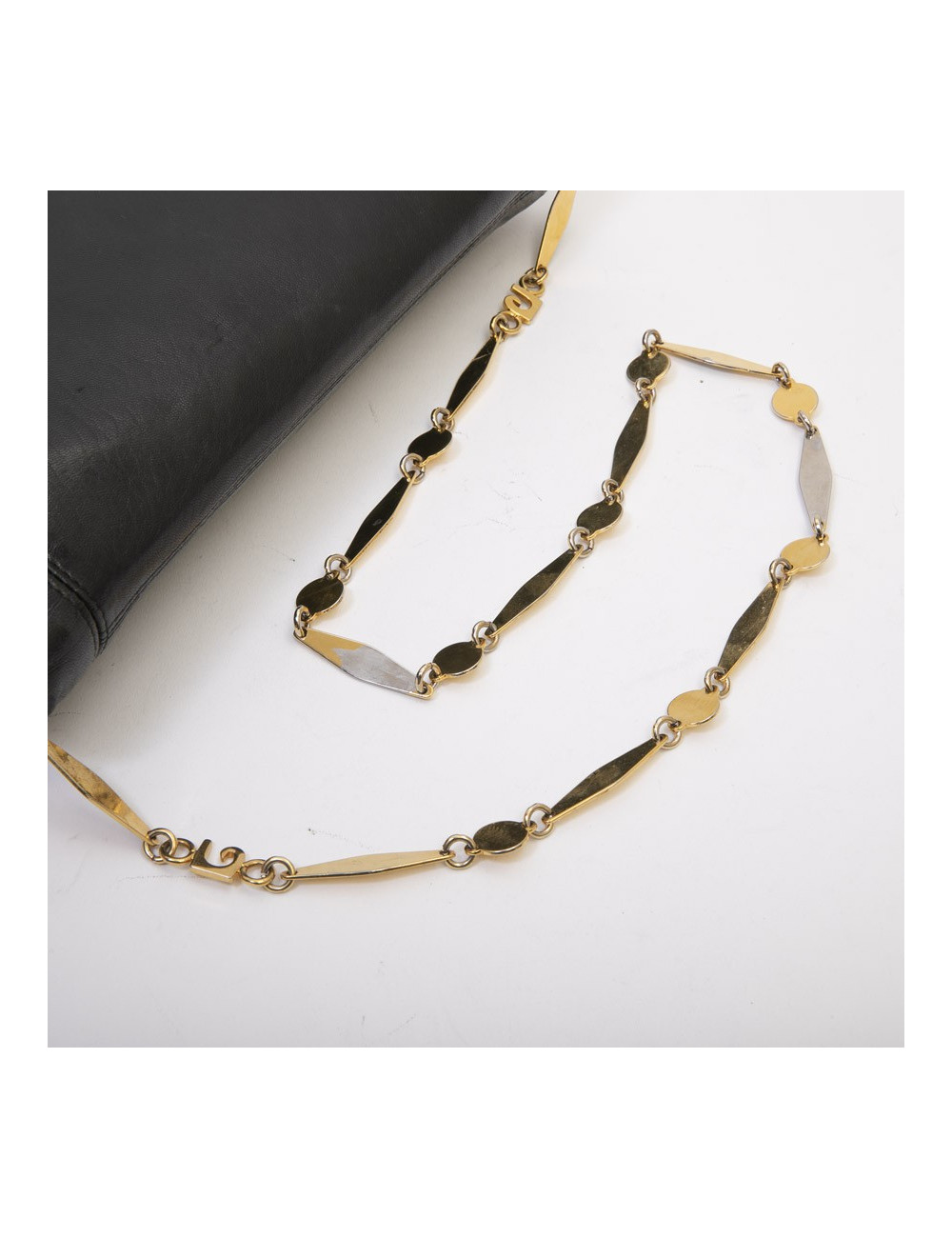 Pochette PIERRE CARDIN cuir d'agneau noir Vintage