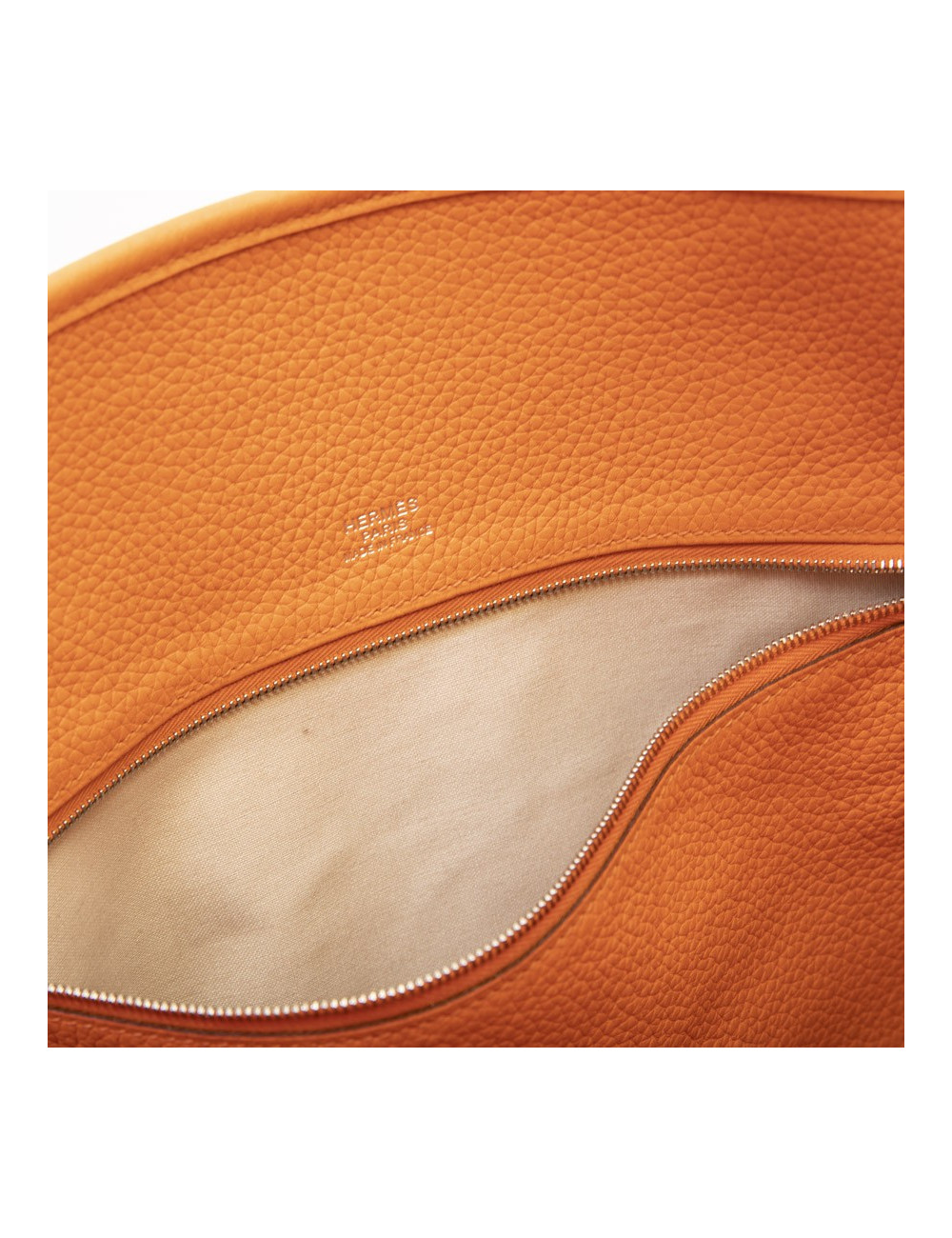 HERMES bag in orange clemence taurillon leather