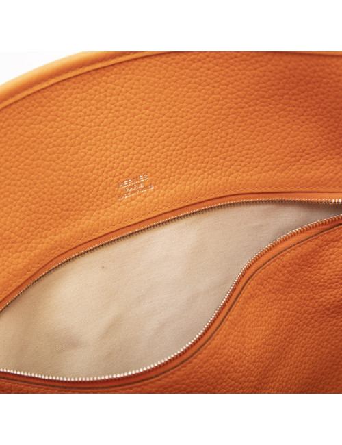 HERMES bag in orange clemence taurillon leather