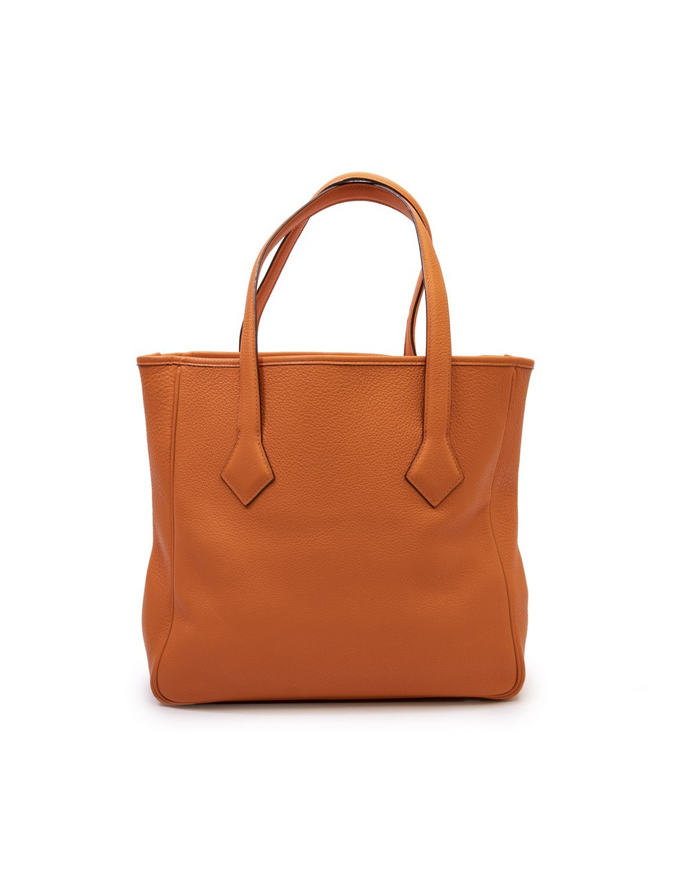 Sac HERMES cuir taurillon clémence orange