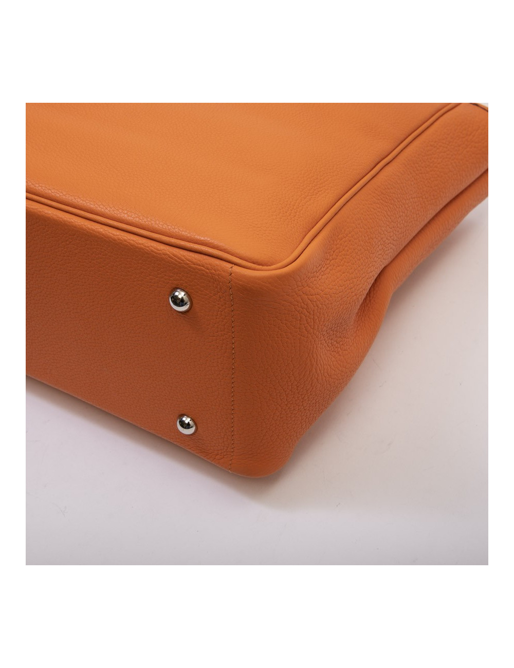 Sac HERMES cuir taurillon clémence orange