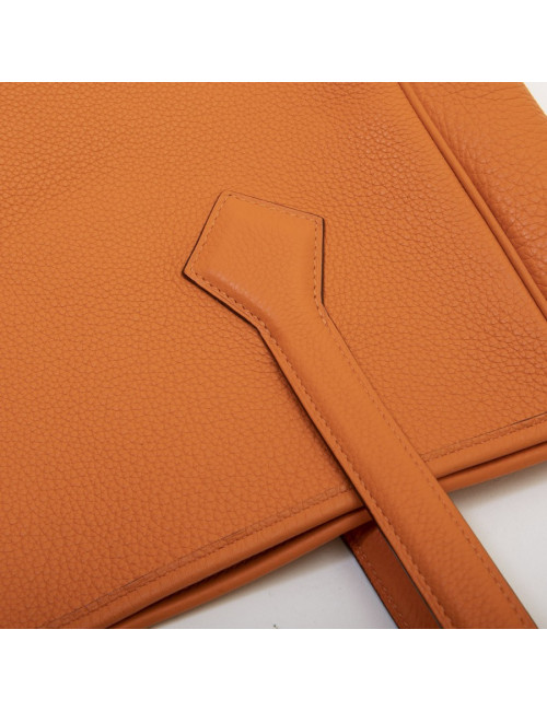 HERMES bag in orange clemence taurillon leather