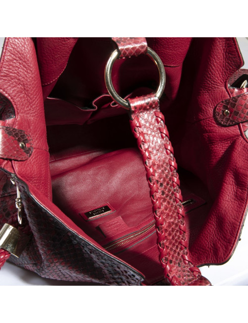 Sac GUCCI en python rouge