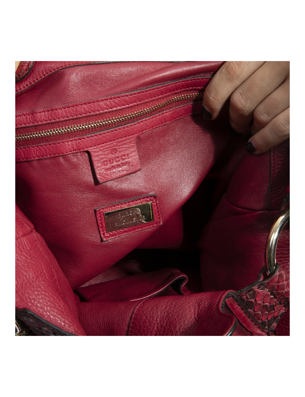 Sac GUCCI en python rouge