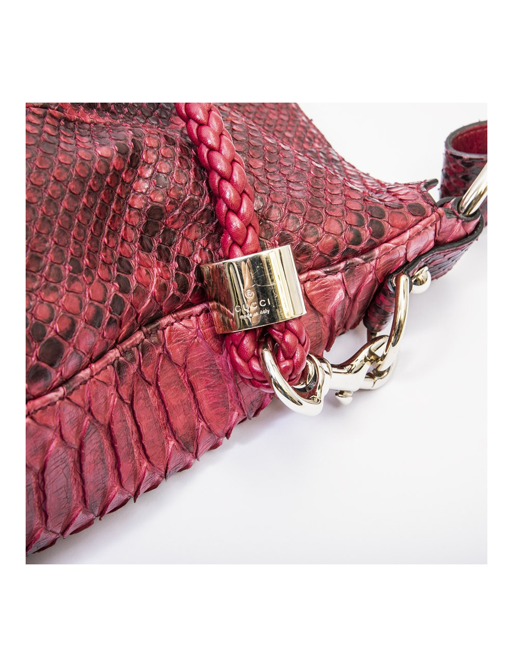 Sac GUCCI en python rouge