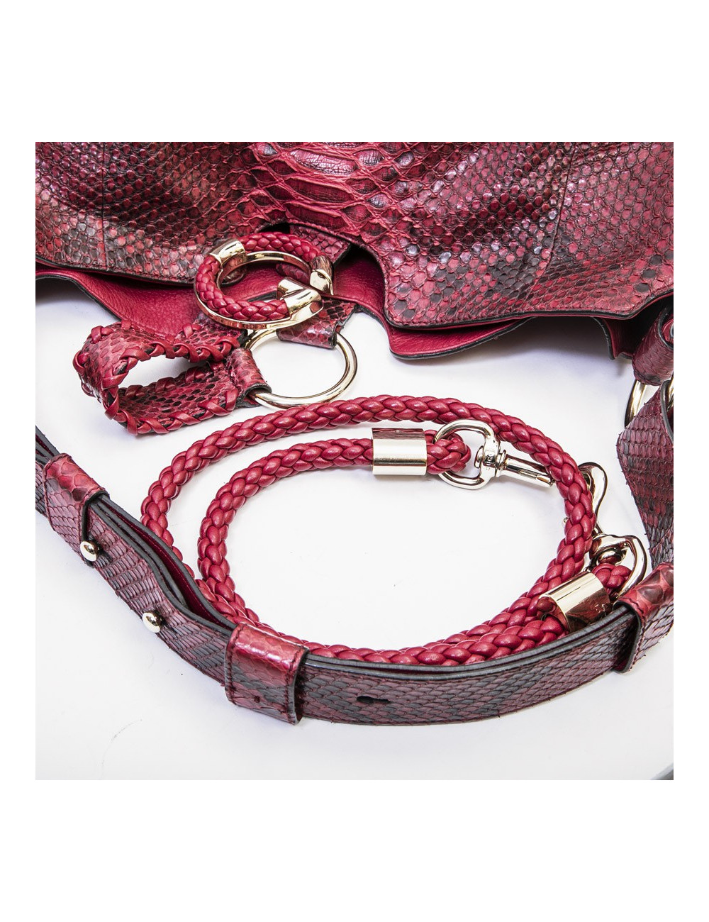 Sac GUCCI en python rouge