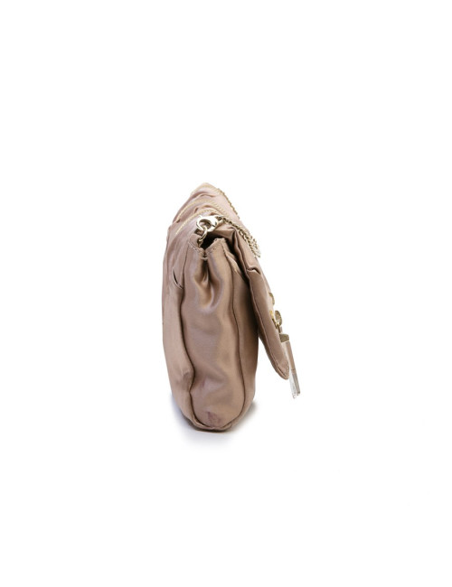 Sac CHRISTIAN LOUBOUTIN en satin duchesse beige rosé