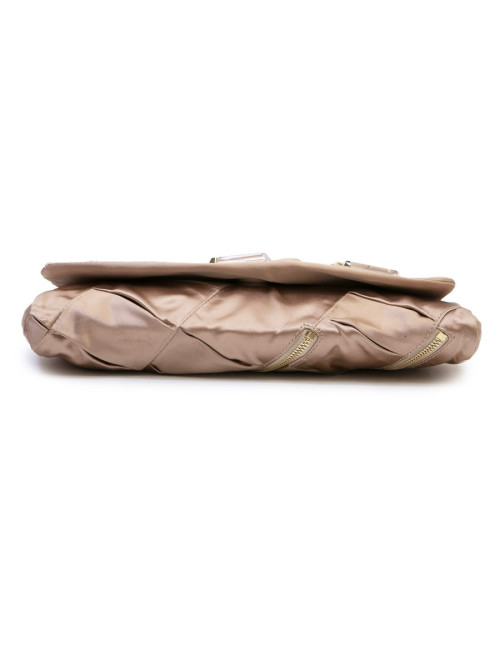 Sac CHRISTIAN LOUBOUTIN en satin duchesse beige rosé