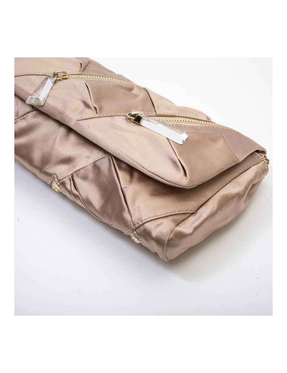 Sac CHRITIAN LOUBOUTIN en satin duchesse beige rosé