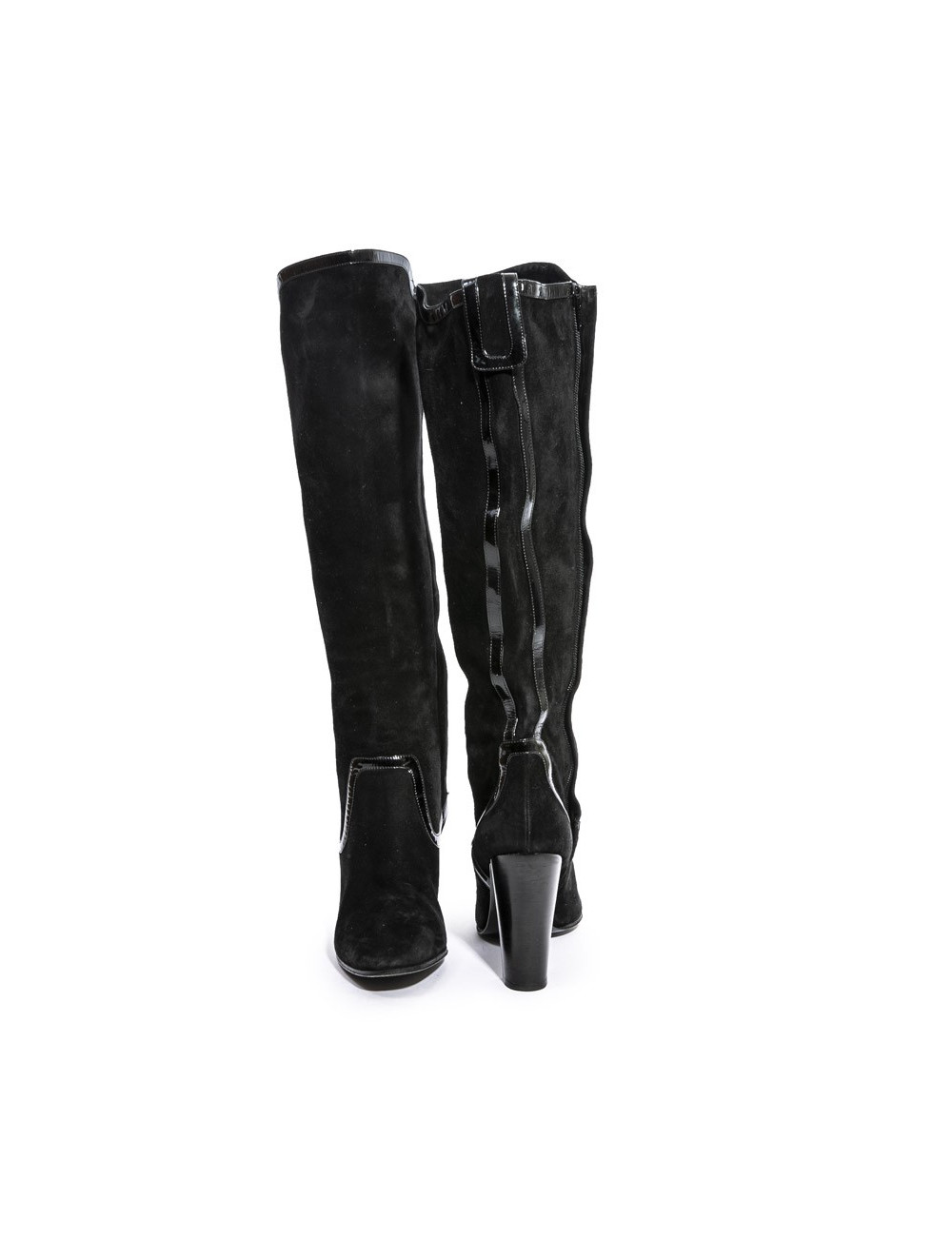 Bottes  t 38.5 PIERRE HARDI veau velours noir