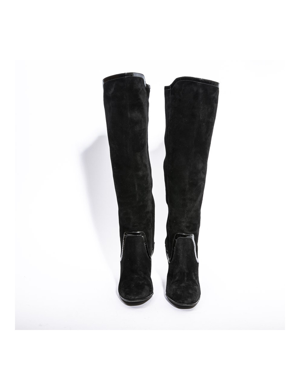 Bottes  t 38.5 PIERRE HARDI veau velours noir