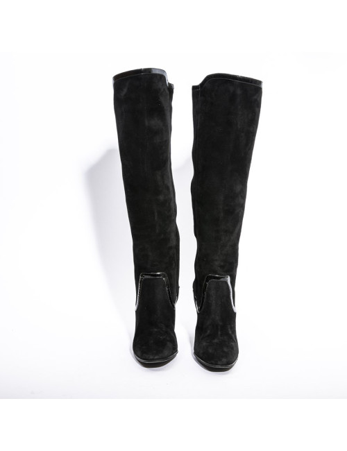 Bottes  t 38.5 PIERRE HARDI veau velours noir
