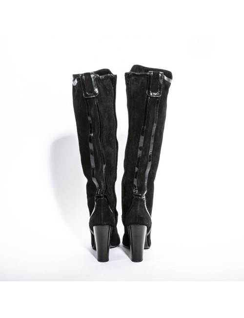 Bottes  t 38.5 PIERRE HARDI veau velours noir