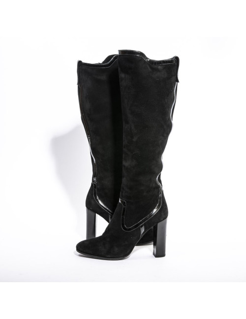 Bottes  t 38.5 PIERRE HARDI veau velours noir