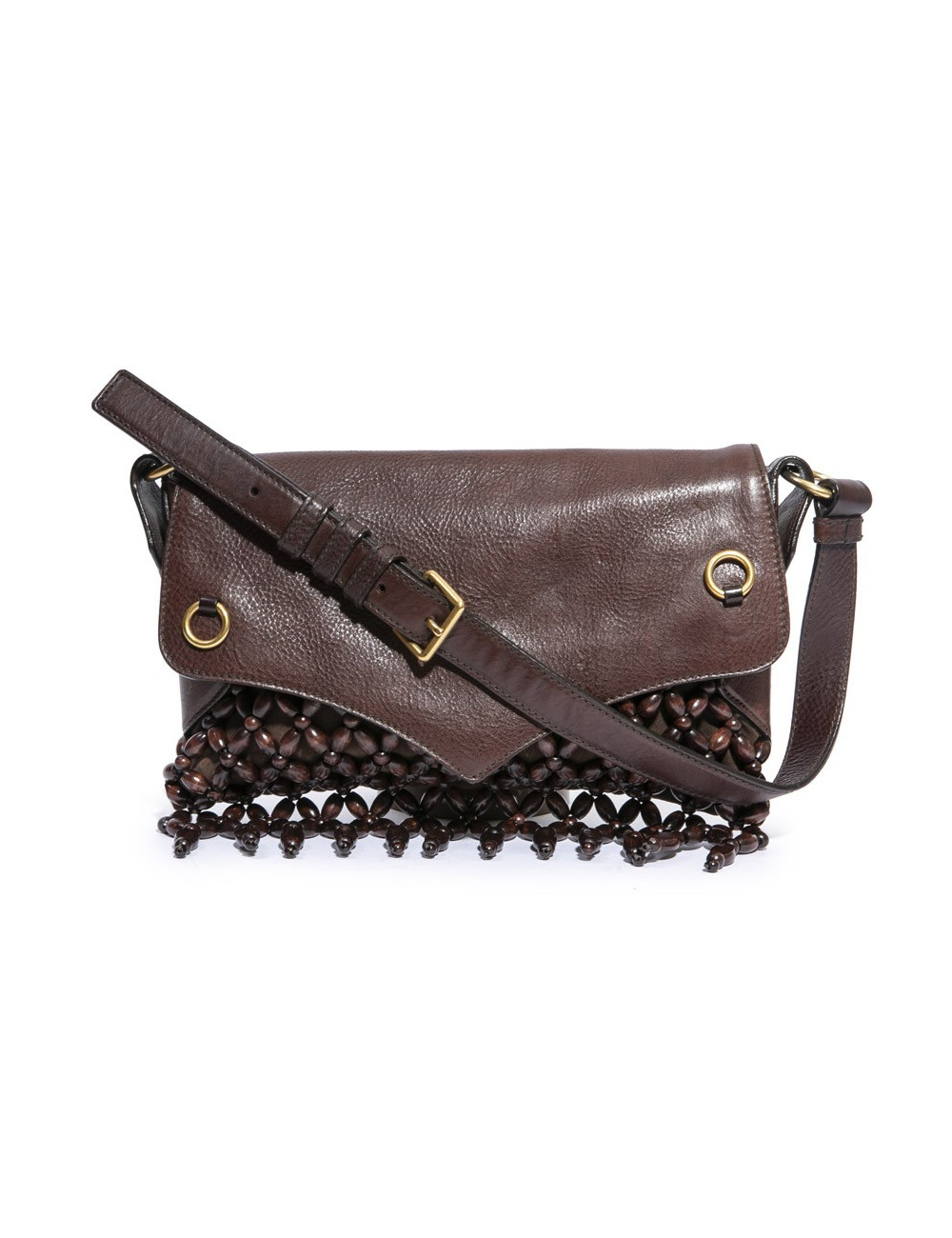 Sac YSL SAINT LAURENT en cuir marron