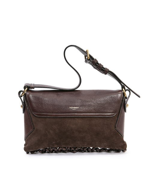 Sac YSL SAINT LAURENT en cuir marron