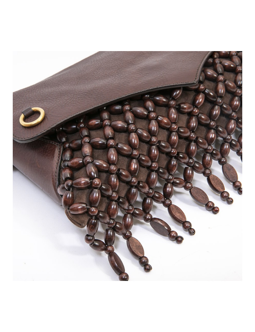 Sac YSL SAINT LAURENT en cuir marron