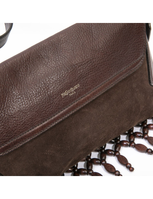 Sac YSL SAINT LAURENT en cuir marron