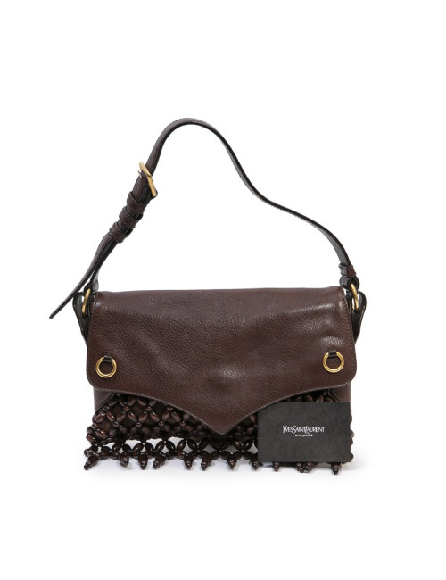 Sac YSL SAINT LAURENT en cuir marron