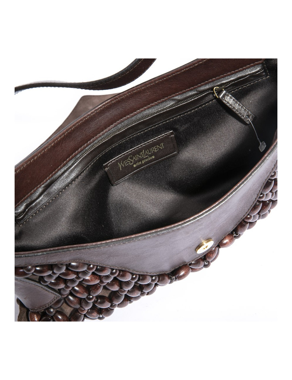 Sac YSL SAINT LAURENT en cuir marron