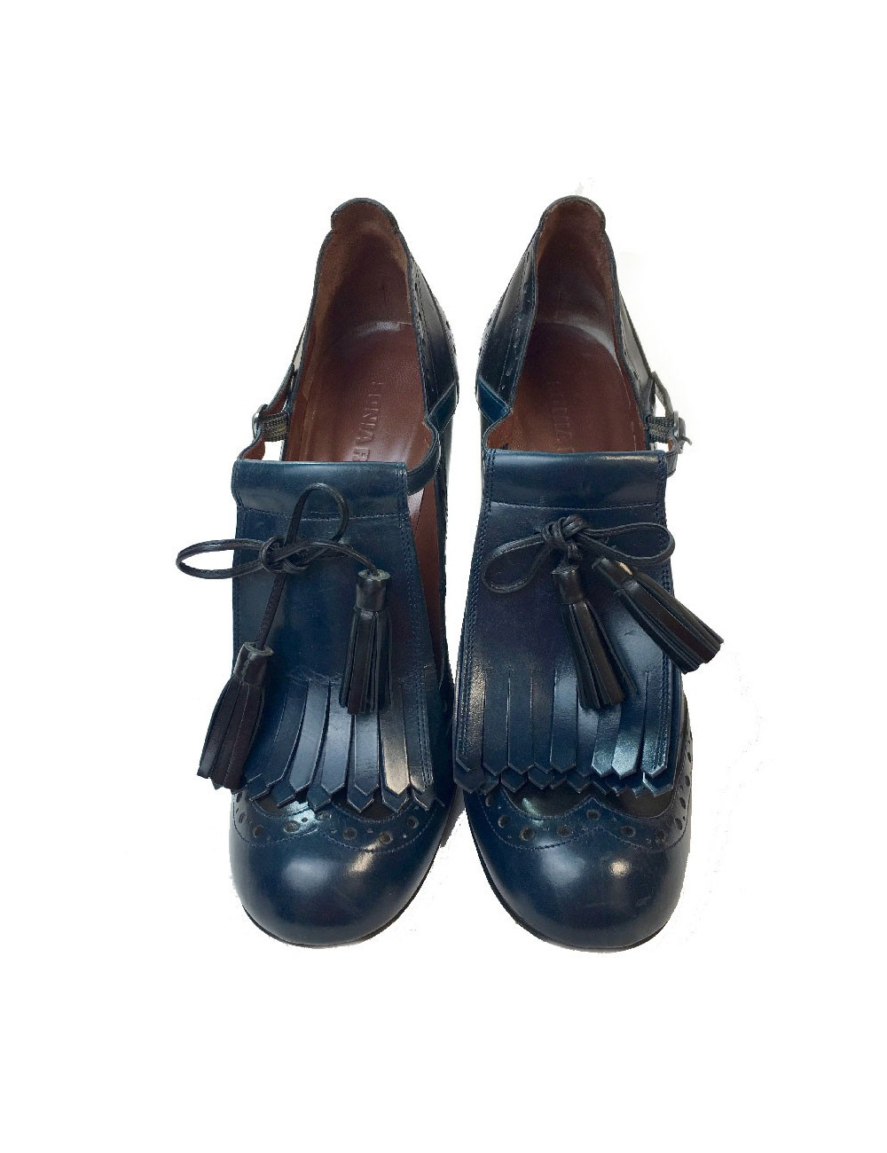 Escarpins à bouts fleuris SONIA RYKIEL cuir noir