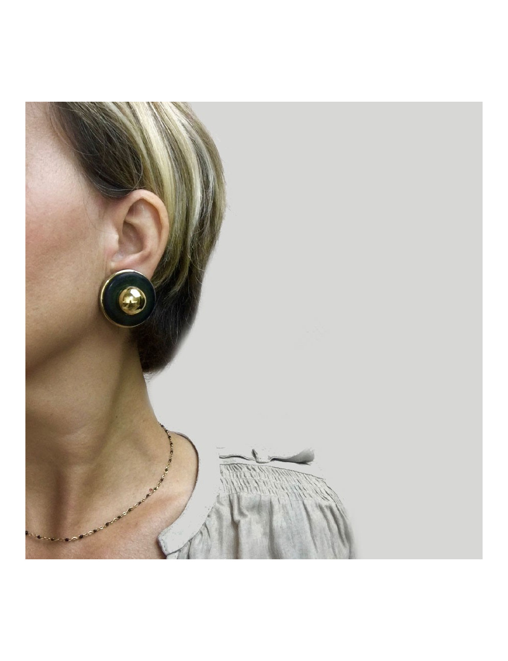 Boucles d'oreille clips HERMES Vintage