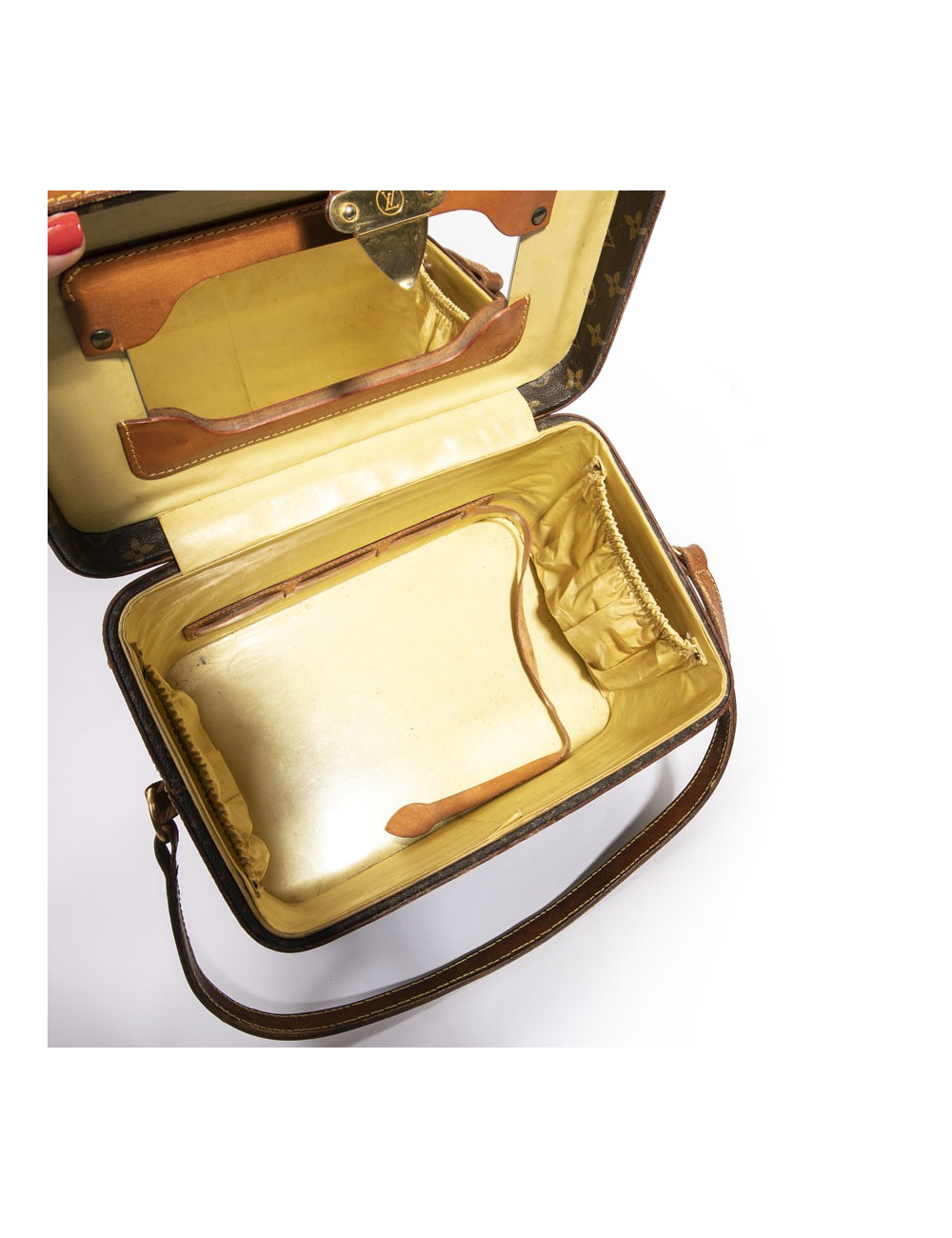 Vanity case LOUIS VUITTON toile monogram marron Vintage