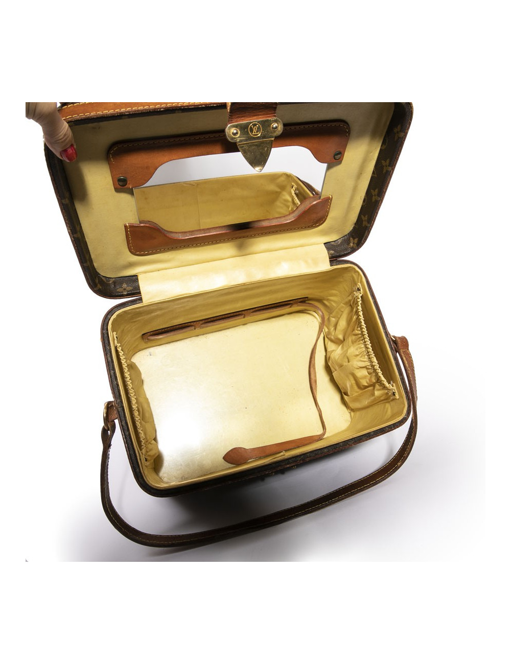 Vanity case LOUIS VUITTON toile monogram marron Vintage
