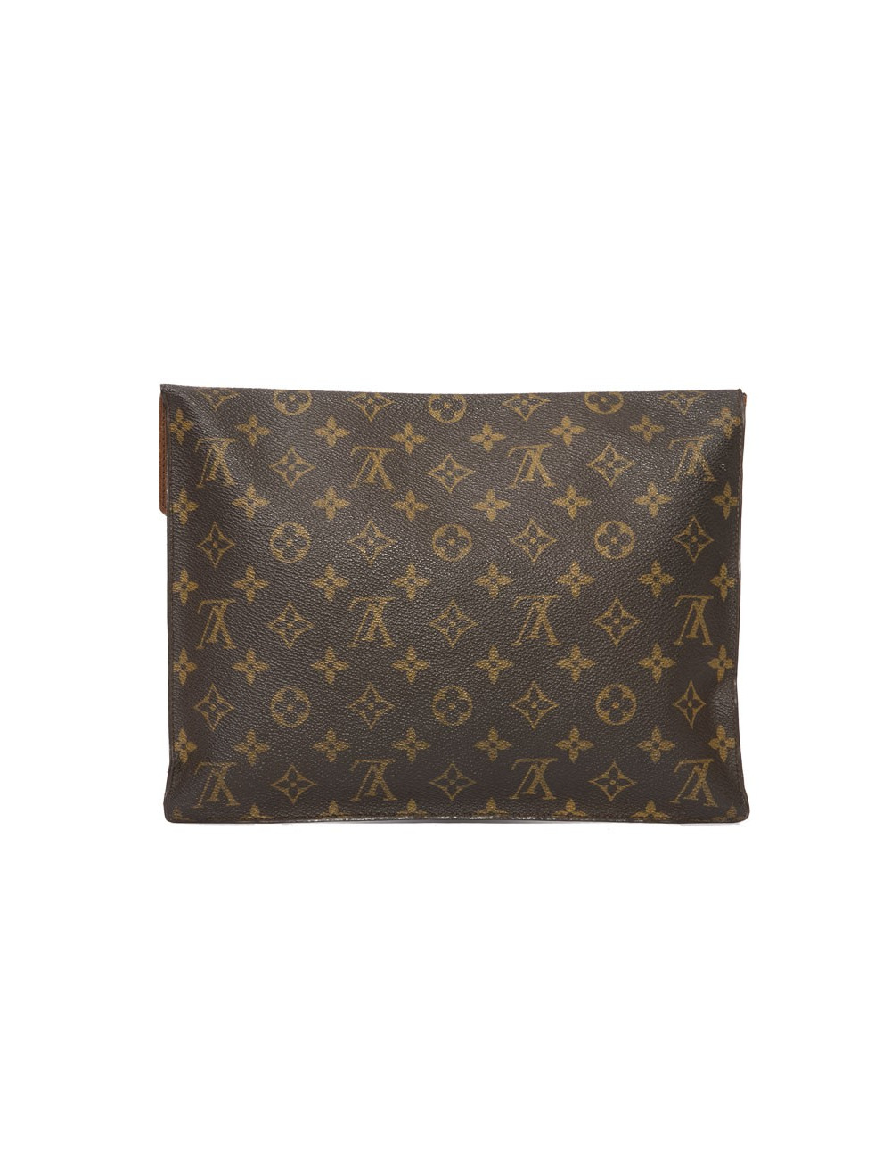 Pochette enveloppe LOUIS VUITTON toile Monogram marron Vintage