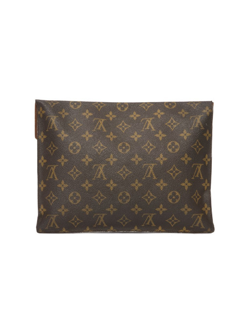 LOUIS VUITTON vintage clutch in brown monogram canvas