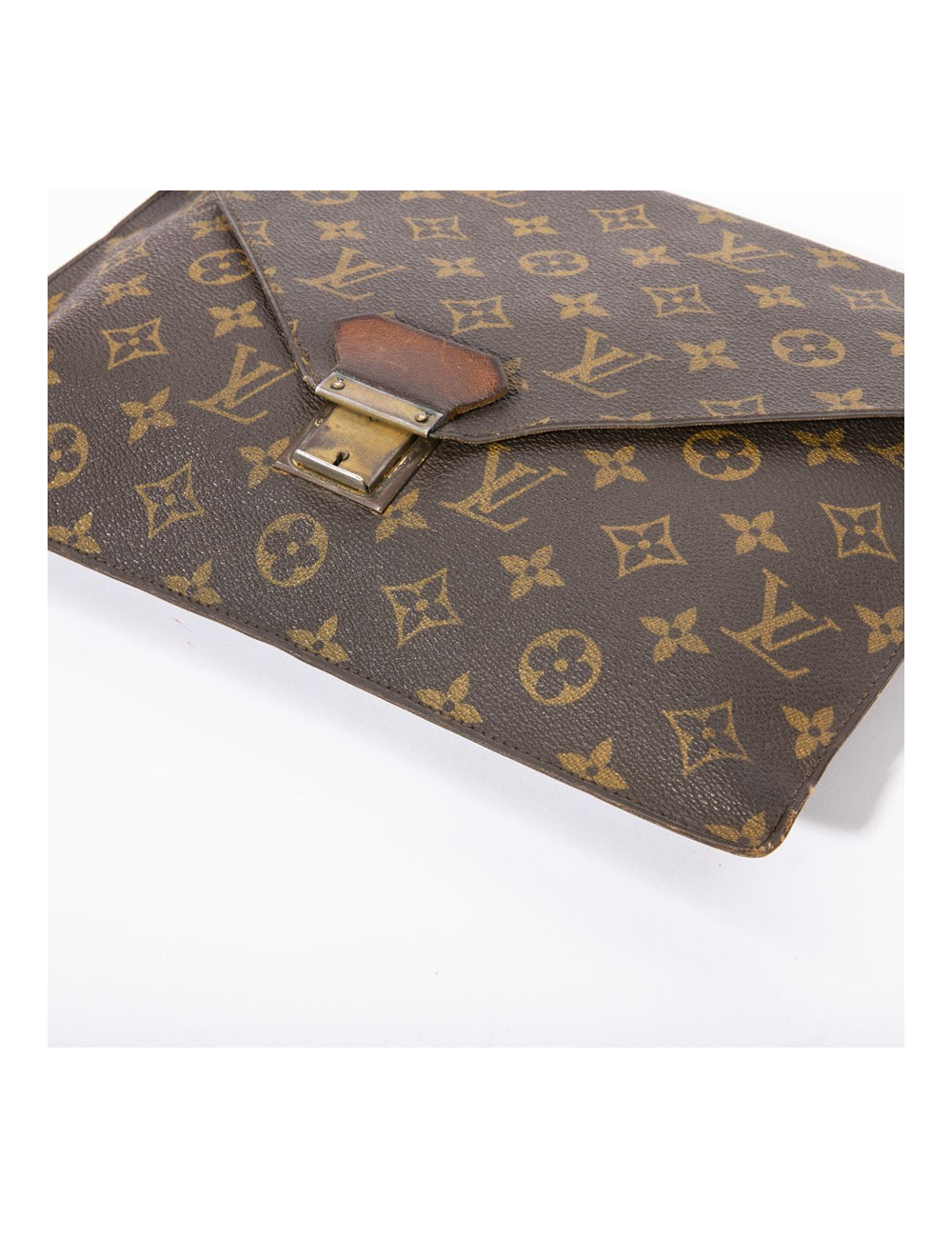LOUIS VUITTON vintage clutch in brown monogram canvas