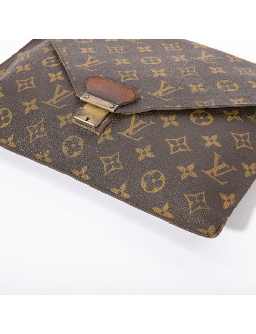 LOUIS VUITTON vintage clutch in brown monogram canvas