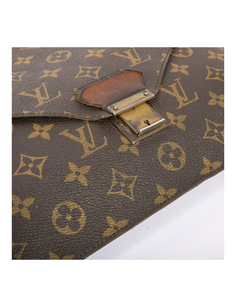 LOUIS VUITTON vintage clutch in brown monogram canvas