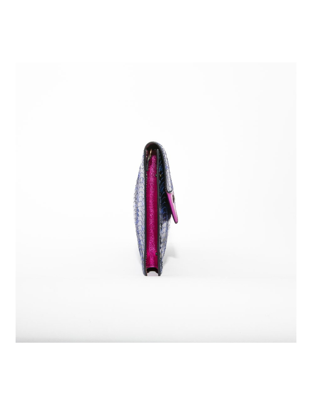 Pochette PROENZA SCHOULER python bleu electrique te noir