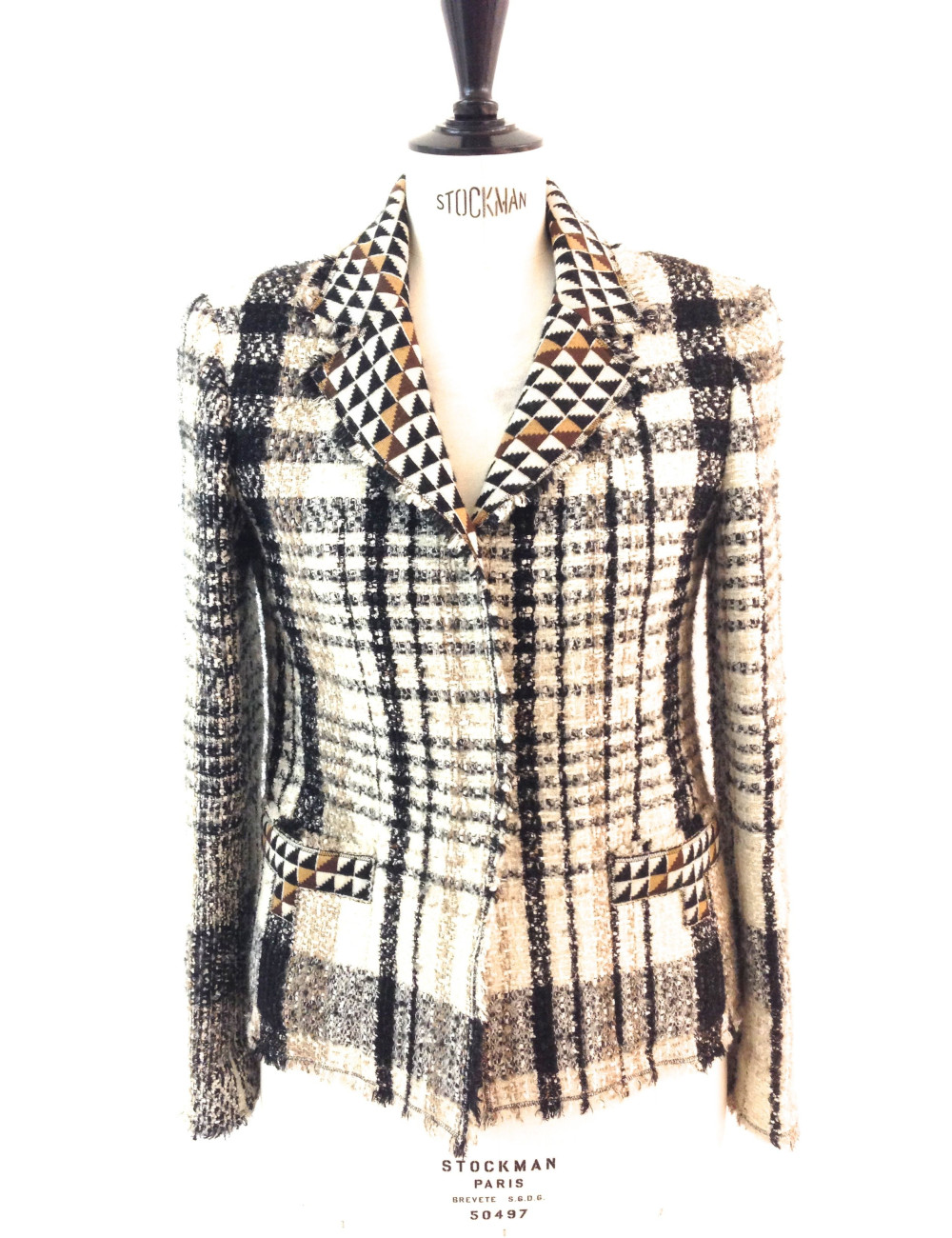 Veste CHANEL en tweed beige T 40