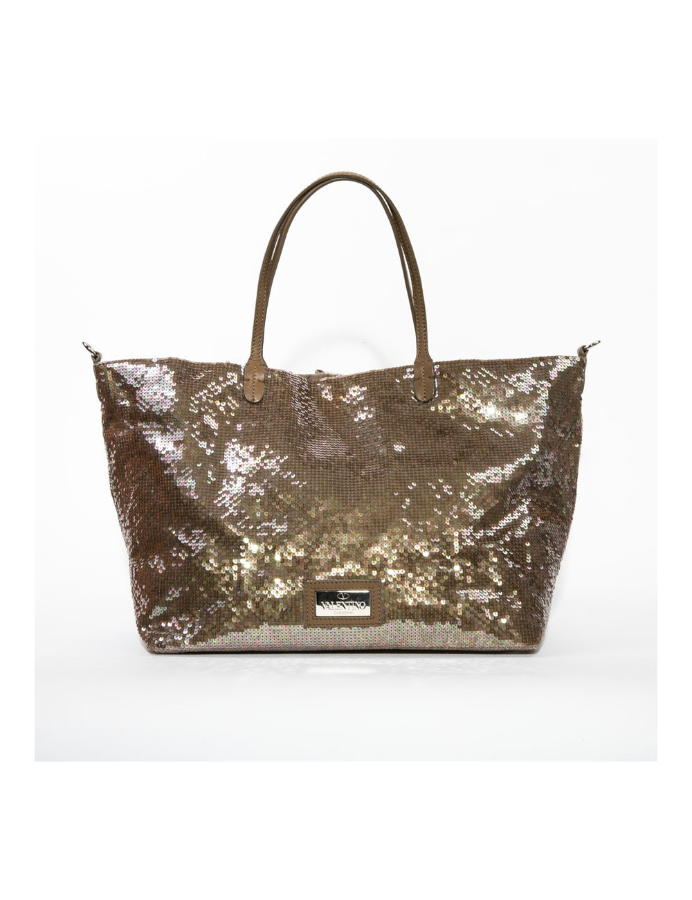 VALENTINO tote bag in brown sequins