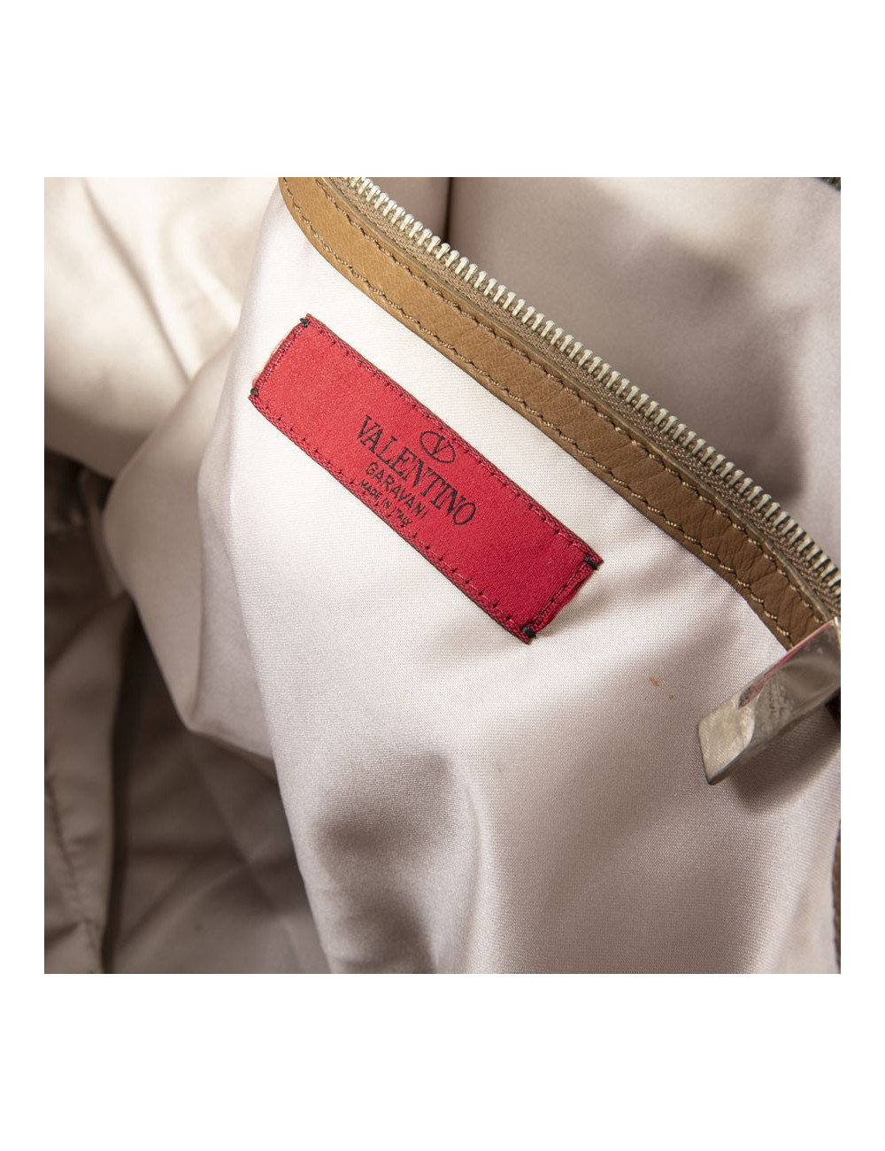 Sac cabas VALENTINO à sequins marron reflets roses