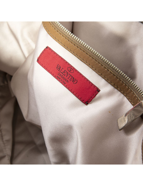 Sac cabas VALENTINO à sequins marron reflets roses