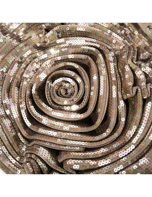 Sac cabas VALENTINO à sequins marron reflets roses