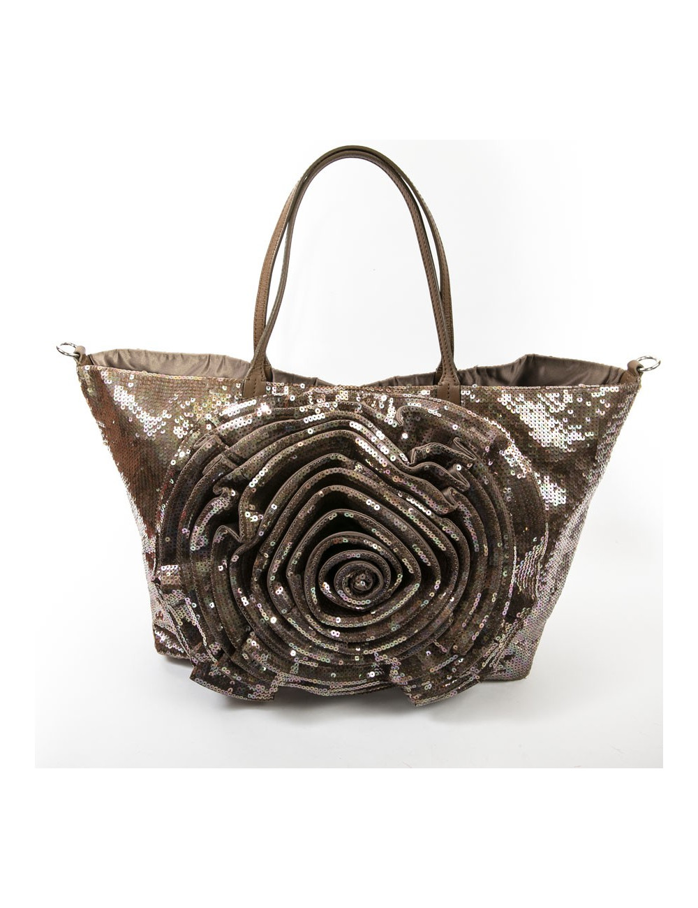 VALENTINO tote bag in brown sequins